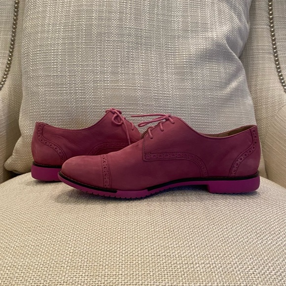 Cole Haan Oxford Gramercy Women's Size 8 Orchid Pink Cap Toe Lace Up /Spectator - Picture 11 of 14